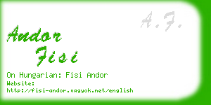 andor fisi business card